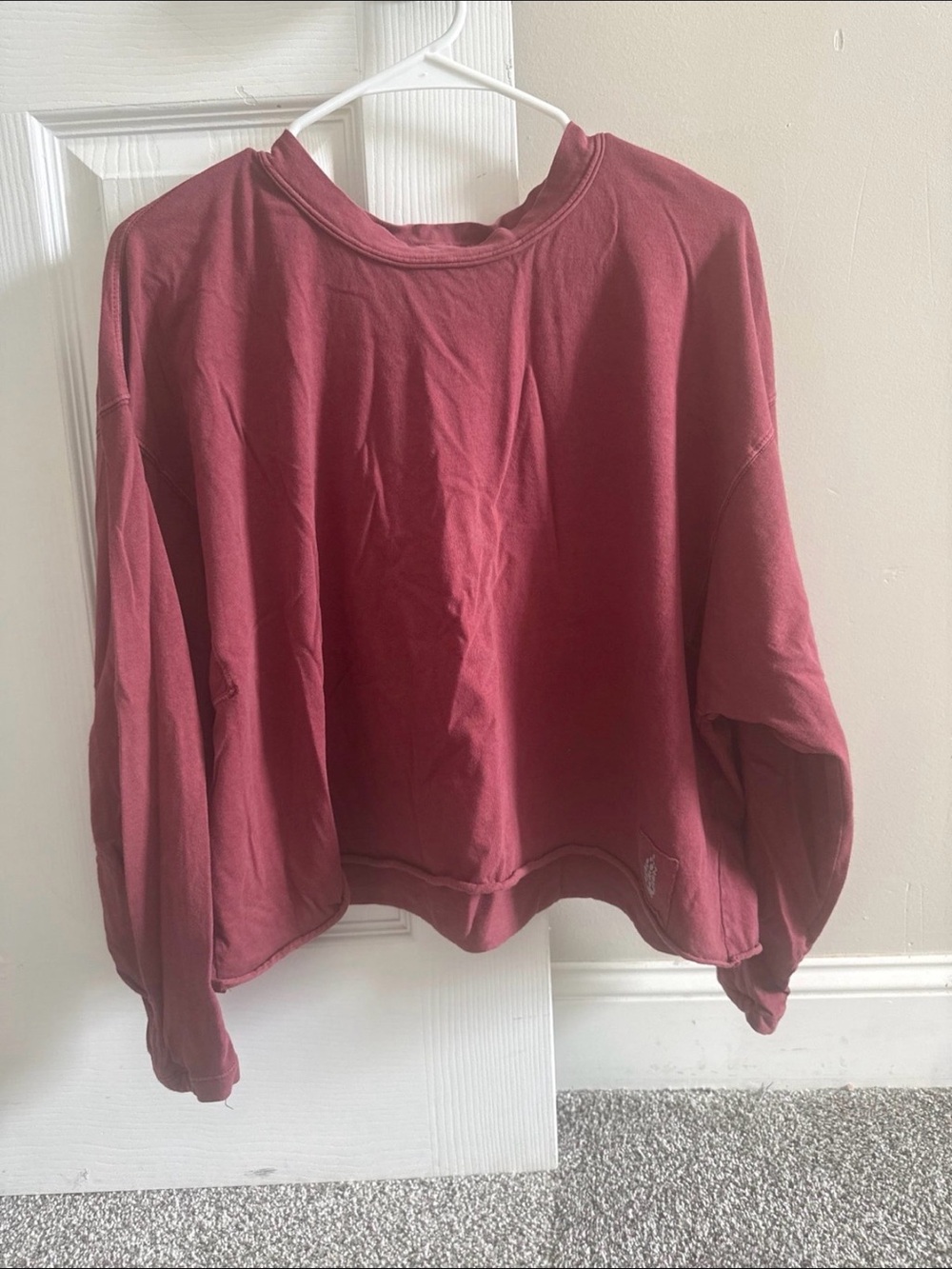 Women's Maroon Crewneck Sweatshirt - free people